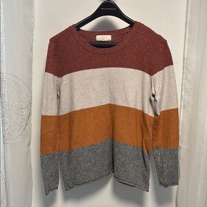 Multi-Color Crew Neck Sweater